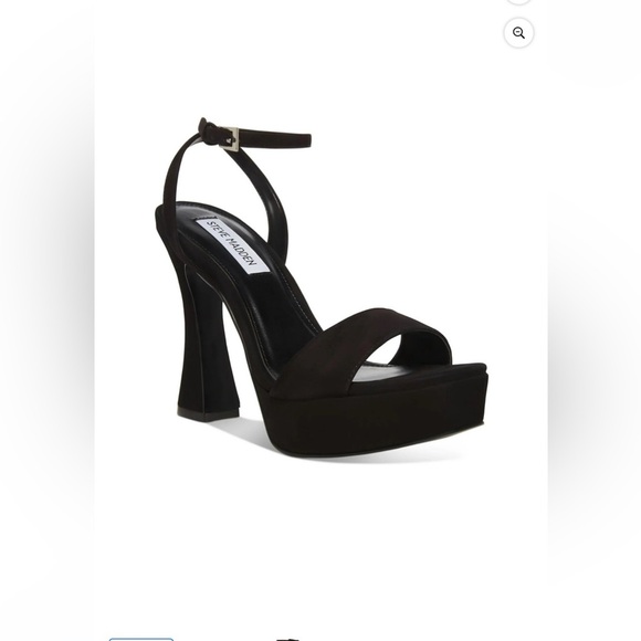 Steve Madden Womens Lashed Ankle Strap Dressy Platform Sandals - Picture 2 of 10